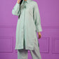 Aafia : Dusty Turquoise Blue Classic casual/semi-formal Hakoba Cotton Co-ord Set
