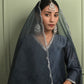 Hiba: Midnight Blue Chanderi Set with Dupatta