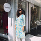 Afreen : V Neck with A Line Cotton printed kurta with Pant.