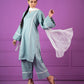 Saima: Blue Classic casual/semi-formal Khadi Co-Ord set