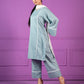 Saima: Blue Classic casual/semi-formal Khadi Co-Ord set