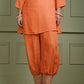 Basanti: Orange Chic Smart Kurta and Pajama - INDSIDE