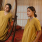 Mahi: Khadi Cotton Co-Ord Set Mustard - INDSIDE