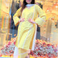 Saima: Lemon Classic casual/semi-formal Khadi Co-Ord set - INDSIDE