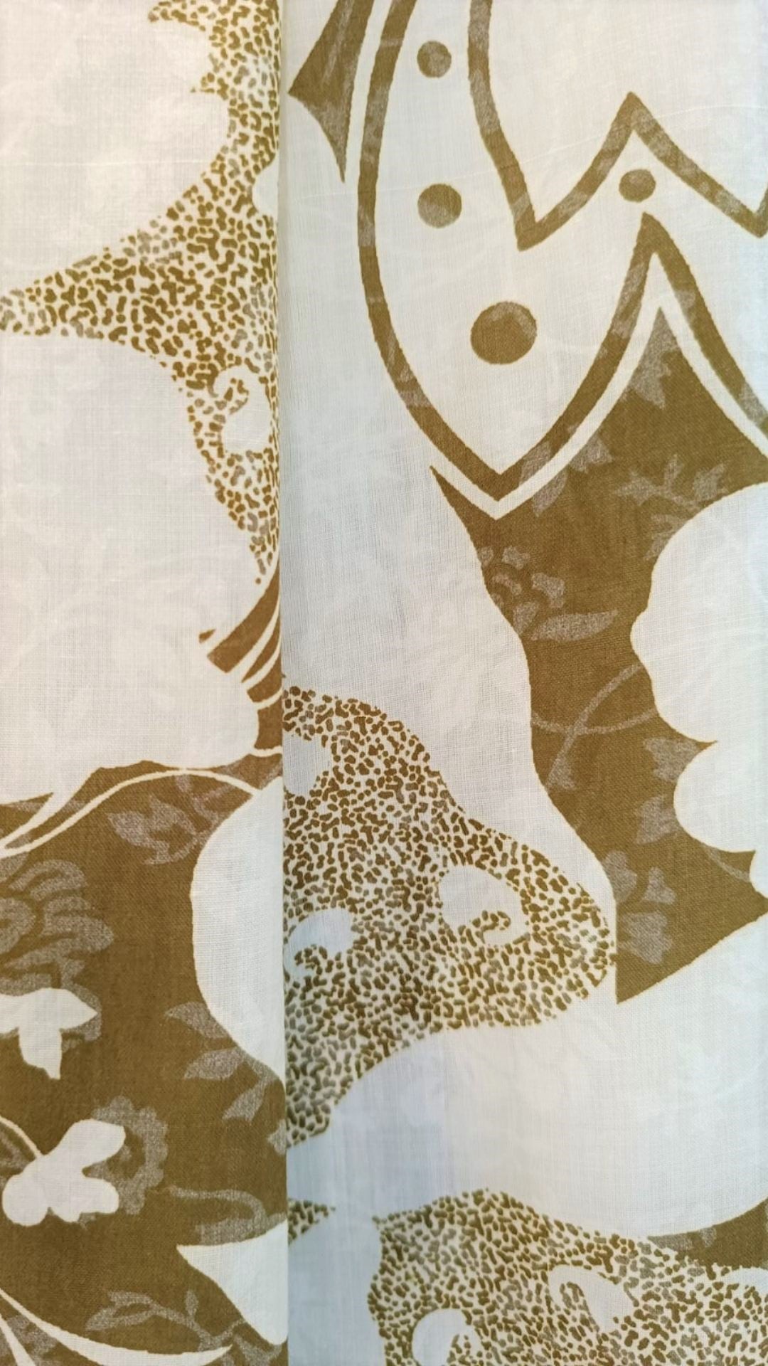Shabnam - Cotton Printed Kaftan Co-Ord Set Moss Green - INDSIDE