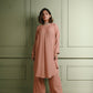 Zunera- Textured Cotton Co-ord Set Light Pink - INDSIDE